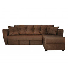 Угловой диван "Амстердам" велюр коричневый