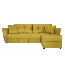 Угловой диван "Амстердам" велюр желтый